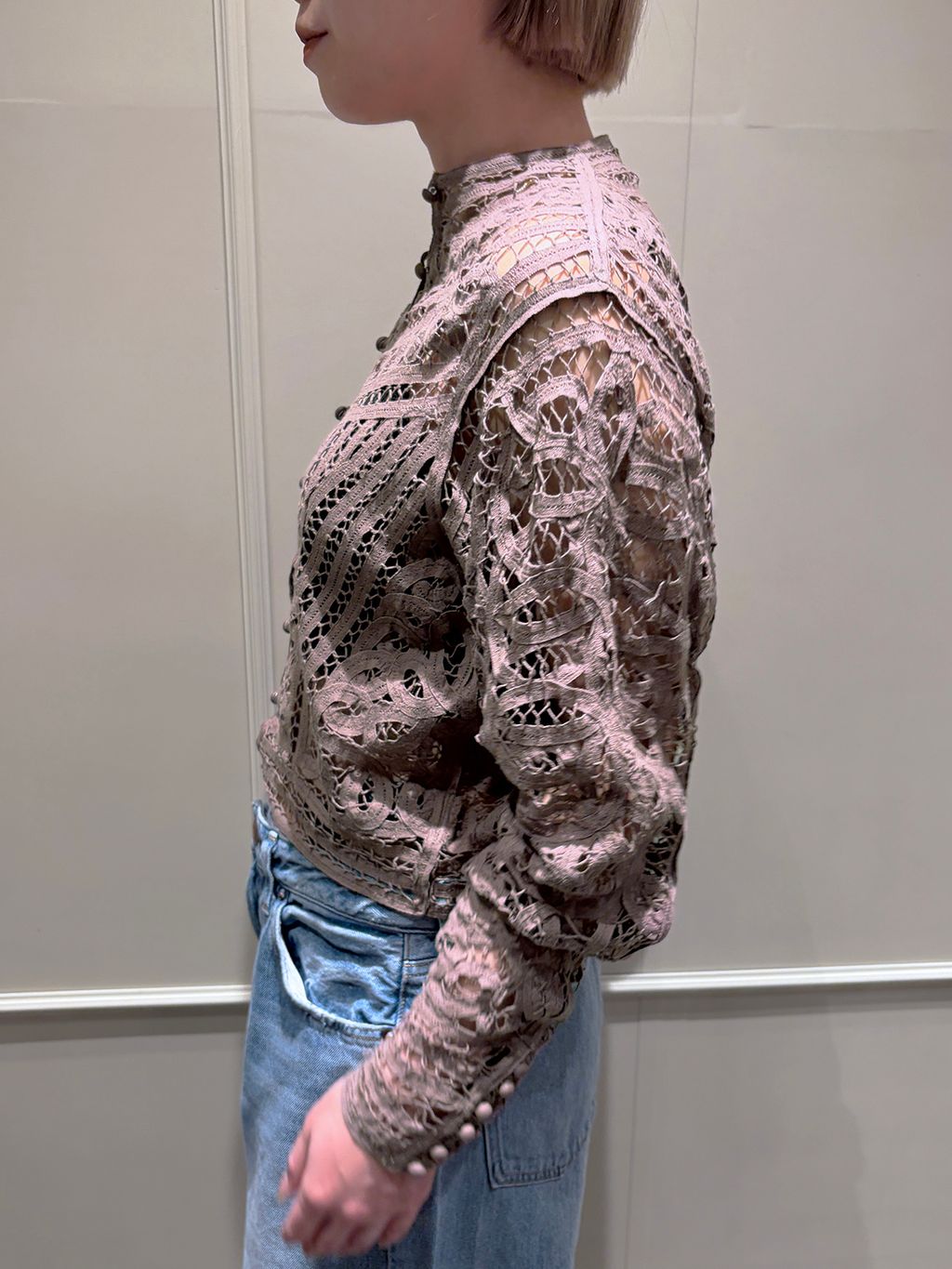 追加》IENA LA BOUCLE バテンレースブラウスのコーディネートスナップ