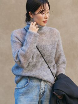 追加予約》ALPACA MIX BUTTON ニット 3のコーディネートスナップ（risa