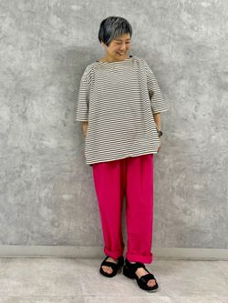 journal standard luxe バフボーダーフレアープル journal standard luxeのコーディネートスナップ（E.M）｜journal