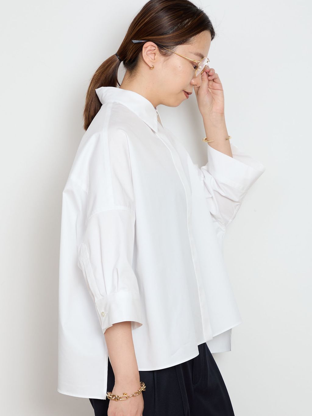 VICTORIAN SAGE タックEASY パンツのコーディネートスナップ（HASE