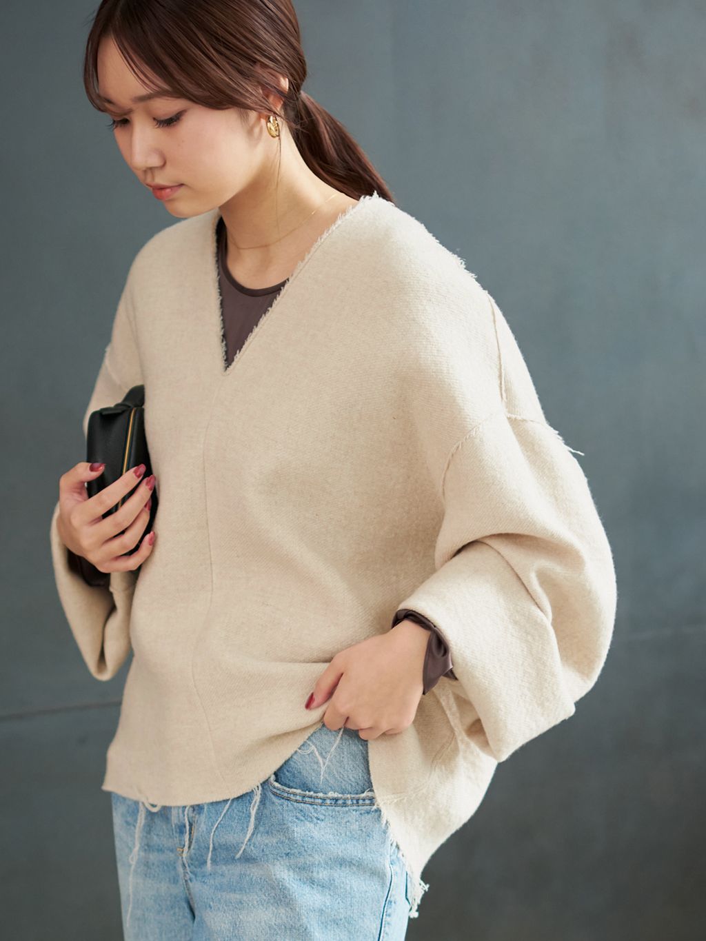 plage 【 R'IAM 】・シルエットブラウス R'IAM シルエットブラウスのコーディネートスナップ（yuzuki）｜Plage