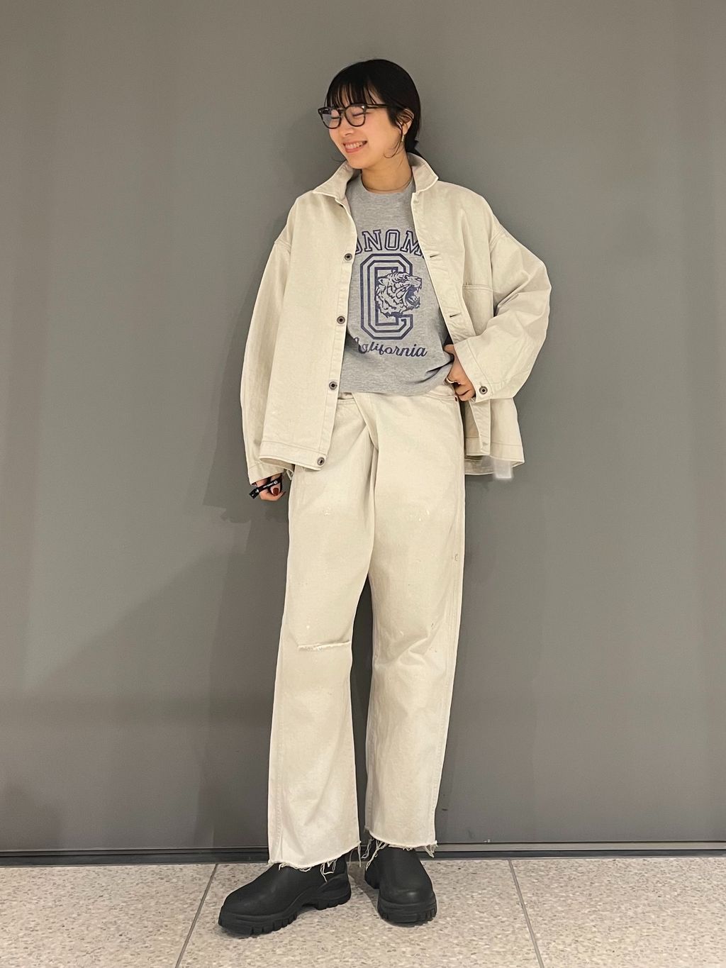 chimala】for luxe DENIM SHIRT JACKET（016）のコーディネート