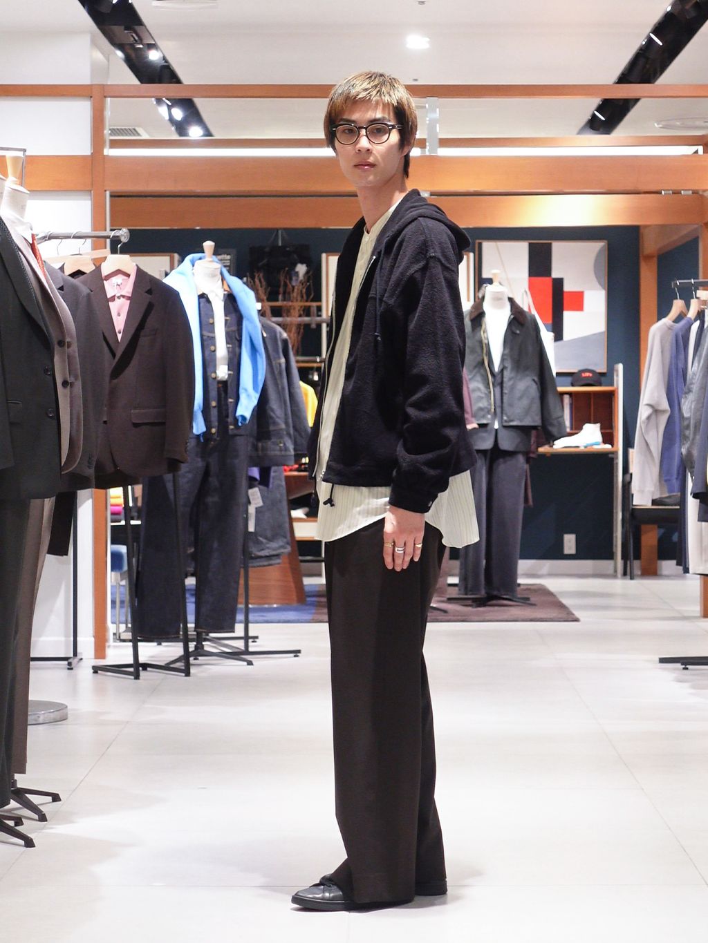 AURALEE (オーラリー)COTTON NYLON PILE ZIP PARKAのコーディネート