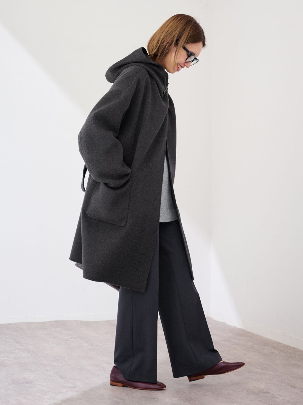 ≪追加≫SUPER160'sフーディショートコート 2のコーディネートスナップ