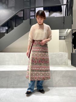 IENA LA BOUCLE SPRINTEXジャガードラップスカートのコーディネート