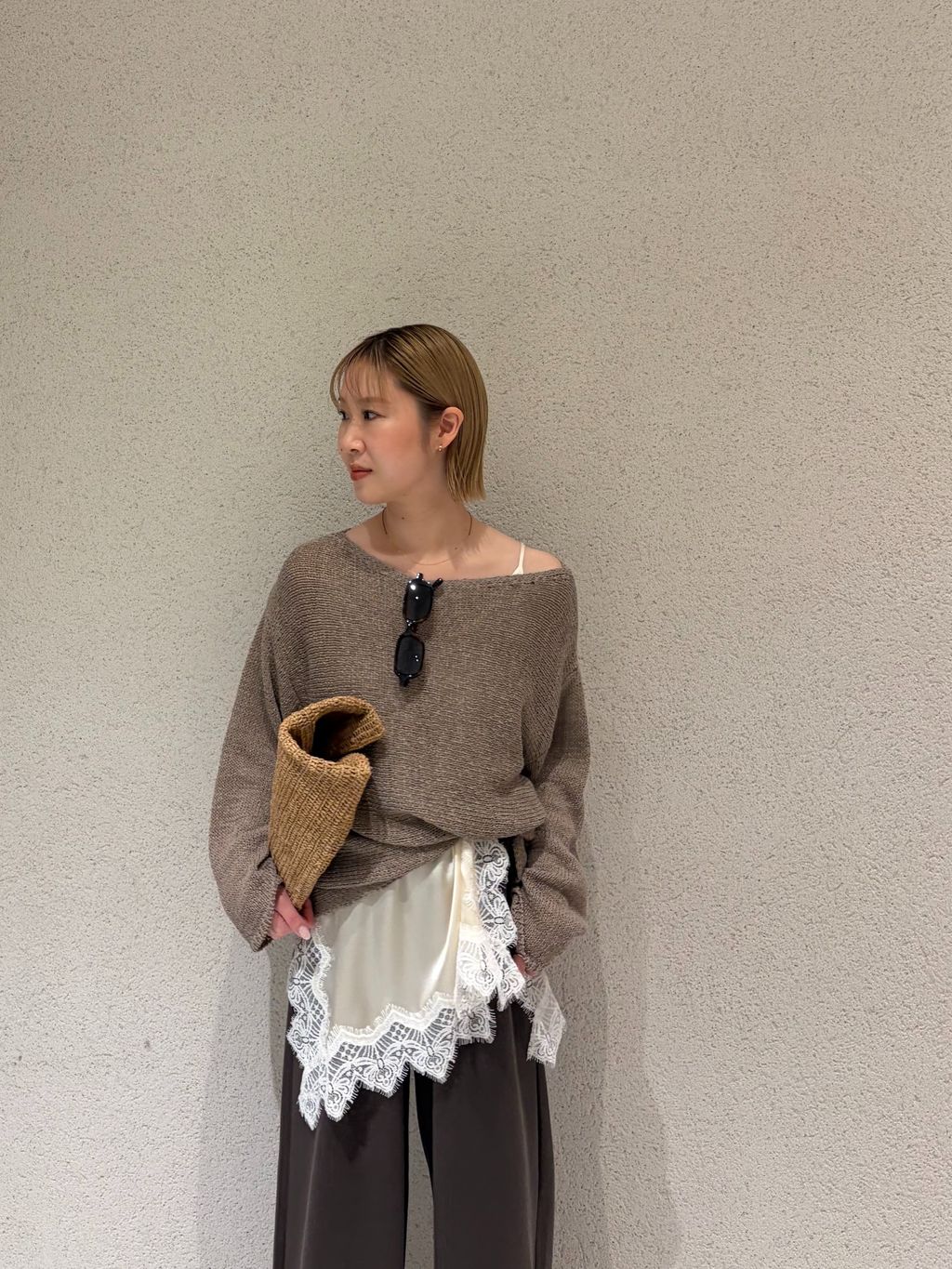 追加》linen mix loose プルオーバーのコーディネートスナップ（ERI