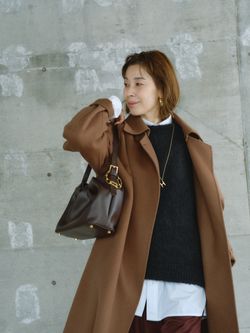 シャルムビーバーコートのコーディネートスナップ（VERMEIL Online