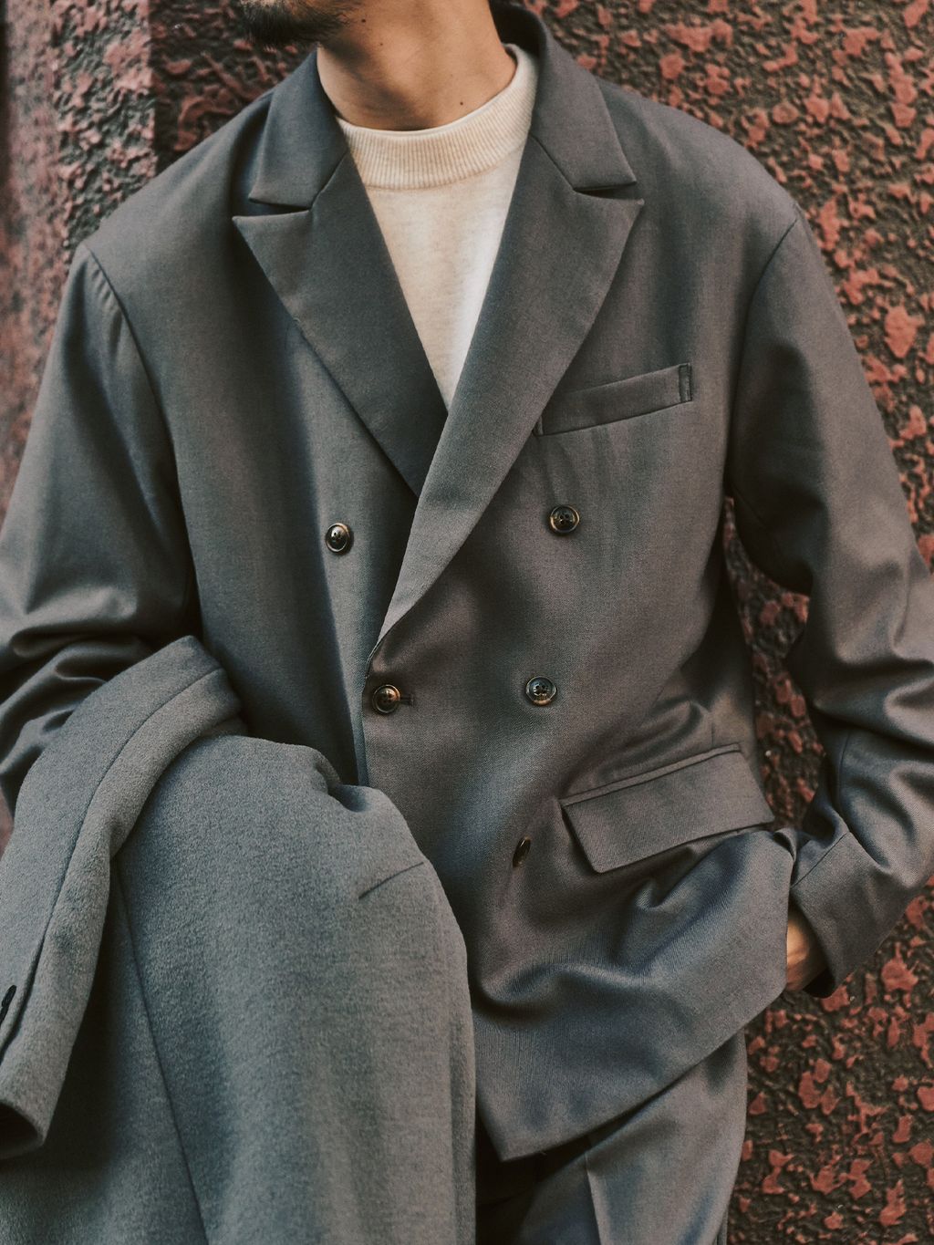 T/Rツイル ダブルワイドセットアップのコーディネートスナップ