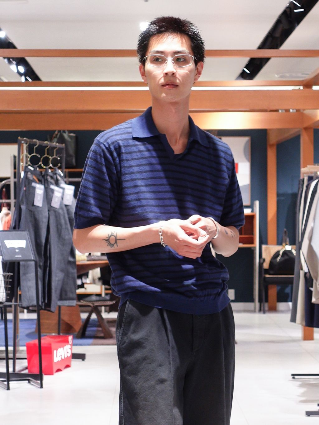 AURALEE (オーラリー) HIGH GAUGE COTTON KNIT SKIPPER ポロの