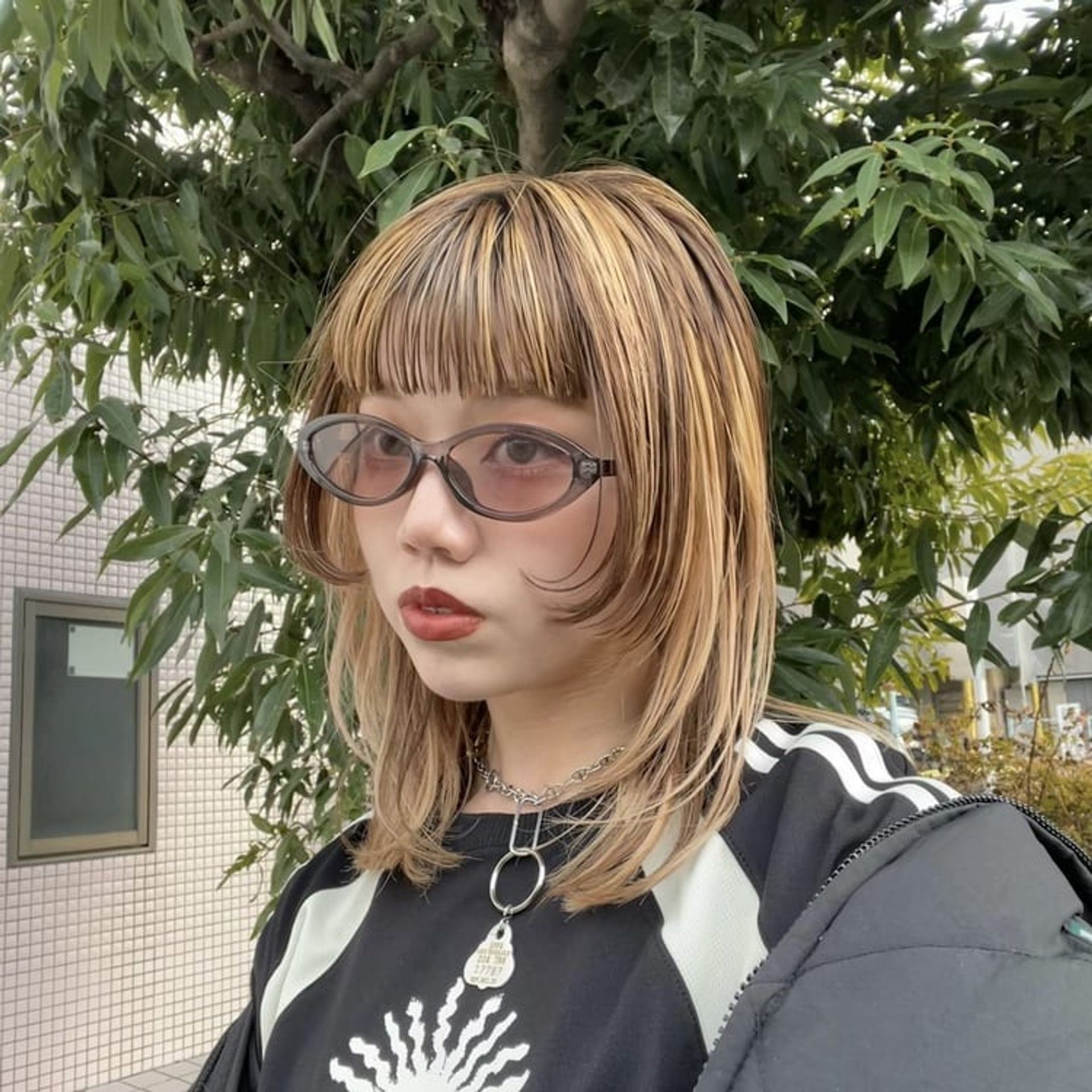 ブークレコンパクトリブフーディのコーディネートスナップ（nami 