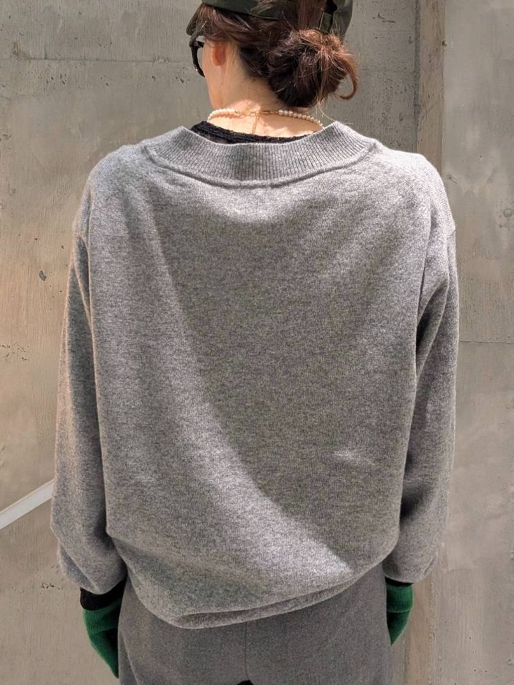 手洗い可》起毛タックテーパードパンツのコーディネートスナップ（YUMI