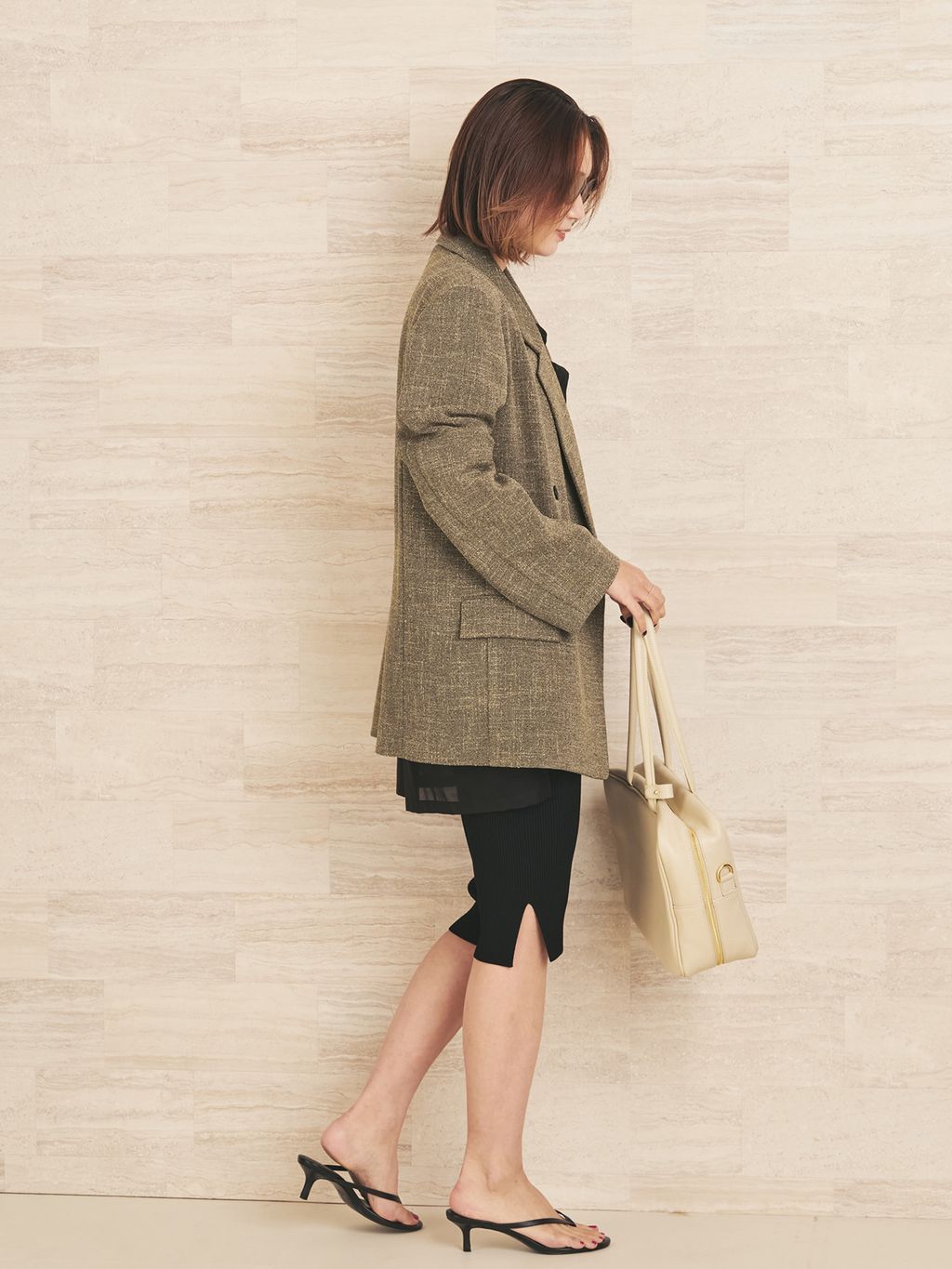 R'IAM MINI TWEED ジャケットのコーディネートスナップ（yuzuki
