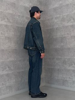JOURNAL STANDARD relume デニムセットアップ L クラフトデニム 13.5oz トラッカージャケットのコーディネートスナップ