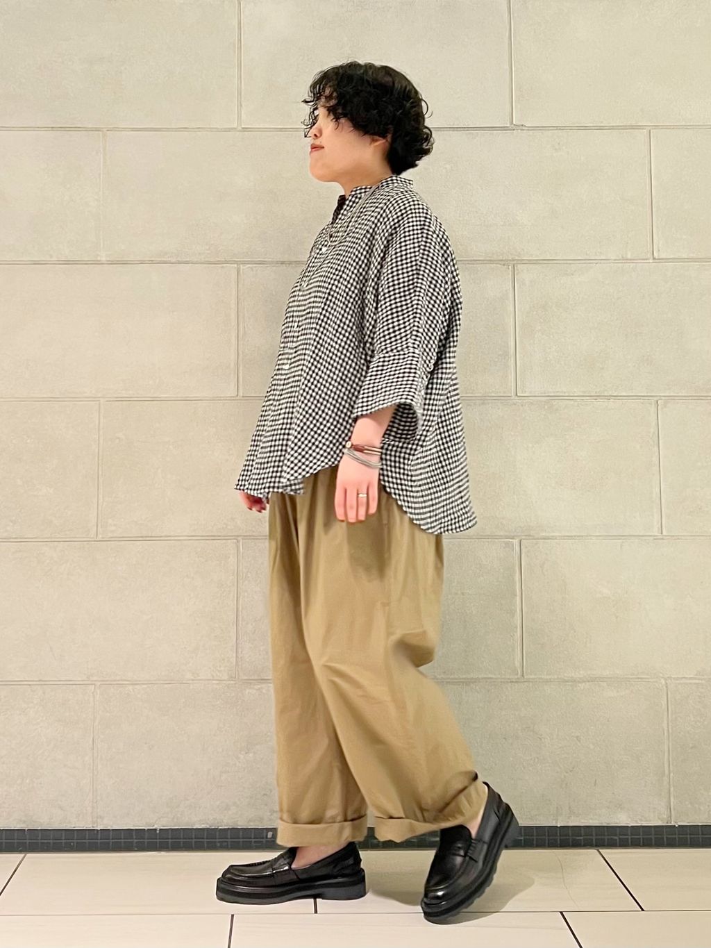 journal standard luxe リネンコットンドルマンシャツOP 60リネンドルマンシャツのコーディネートスナップ（MM）｜journal