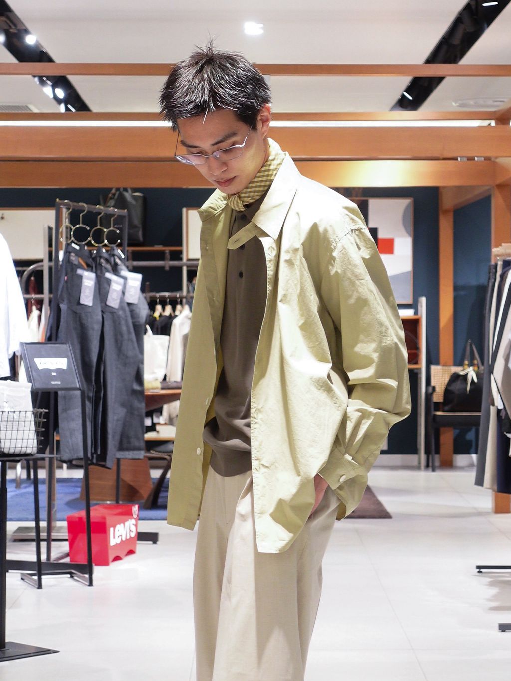 【名作】AURALEE フィンクス シャトルオックス シャツ 3 ライトベージュ AURALEE (オーラリー) GARMENT-DYED FINX SHUTTLE WEATHER SHIRTの