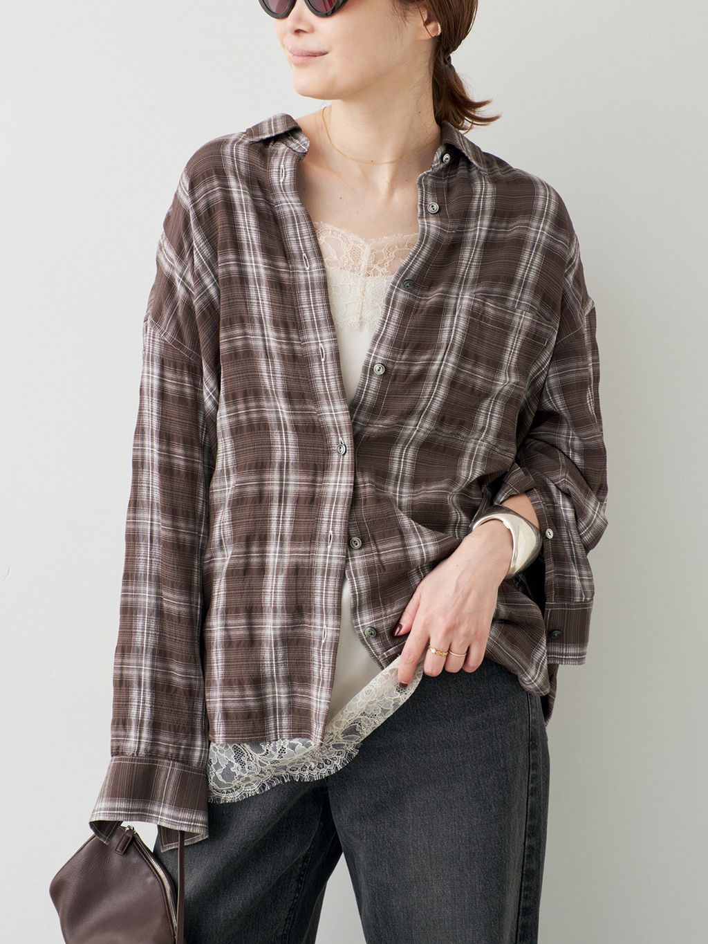 Deveaux Check Wash シャツのコーディネートスナップ（MIZU
