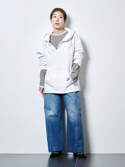 THE MOOD]スラブボーダーロングTシャツ（Tシャツ／カットソー