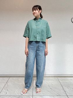 TICCA / ティッカ 別注リネン半袖エンブロイダイリーシャツ TBDS-419の