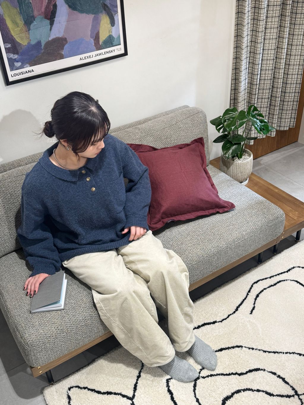 FERNERO RUG 120x160 フェルネロラグのコーディネートスナップ（momona