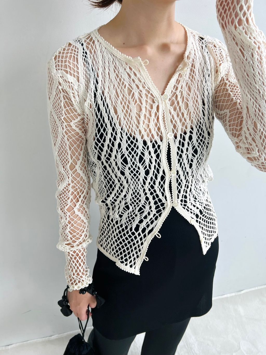 EUCHRONIA/ユークロニア】 Stretch Lace Cardiganのコーディネート