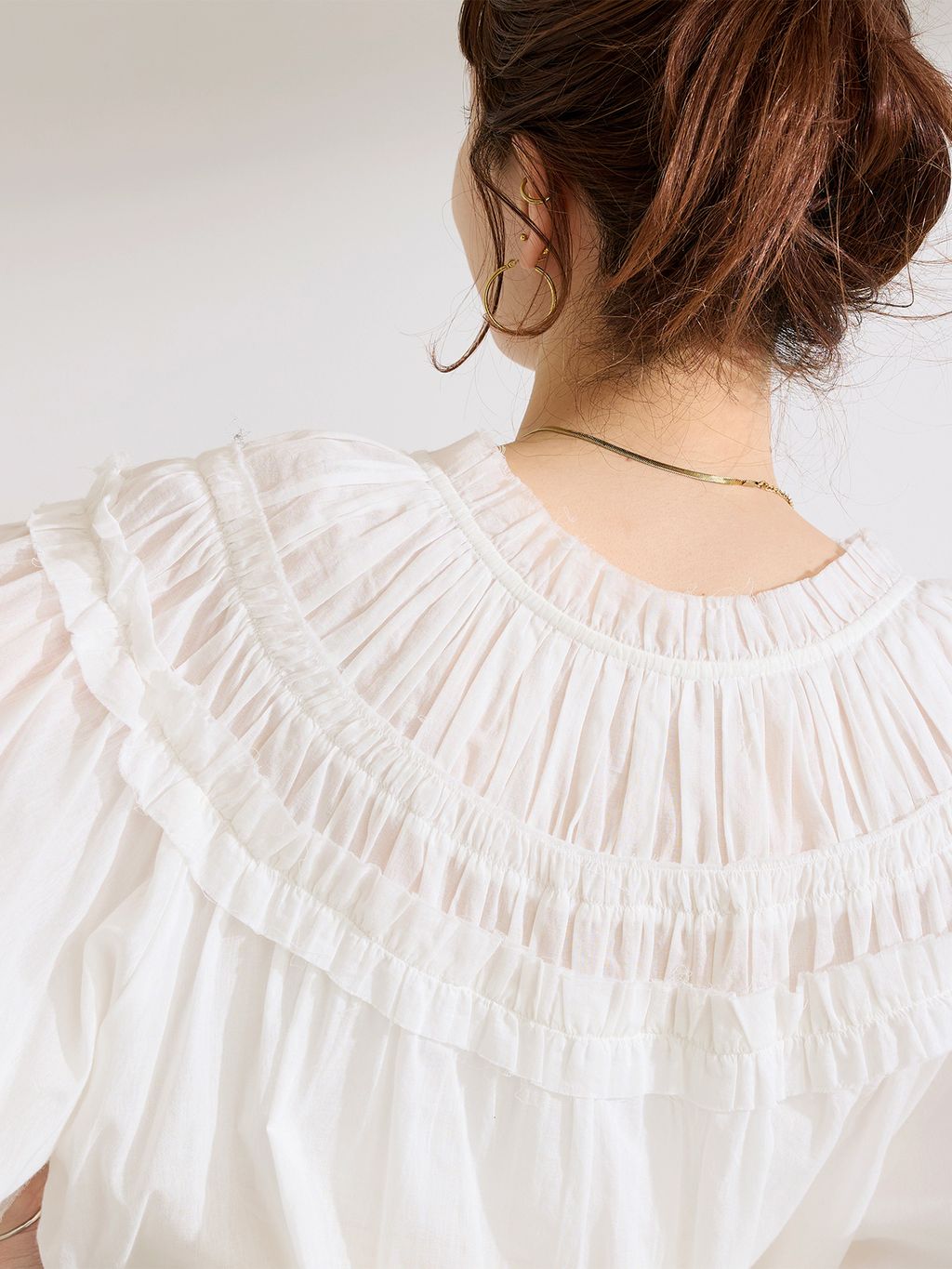 追加予約》手洗い可 / ボイル2WAYギャザーブラウスのコーディネート