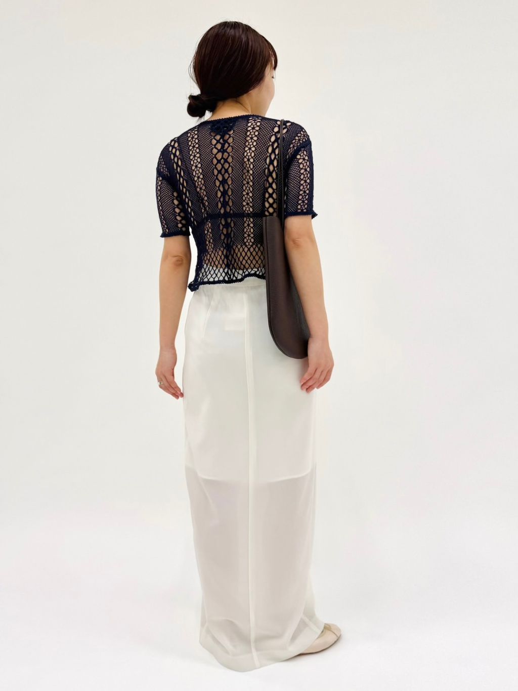 EUCHRONIA/ユークロニア】Stretch lace short sleeve teeの