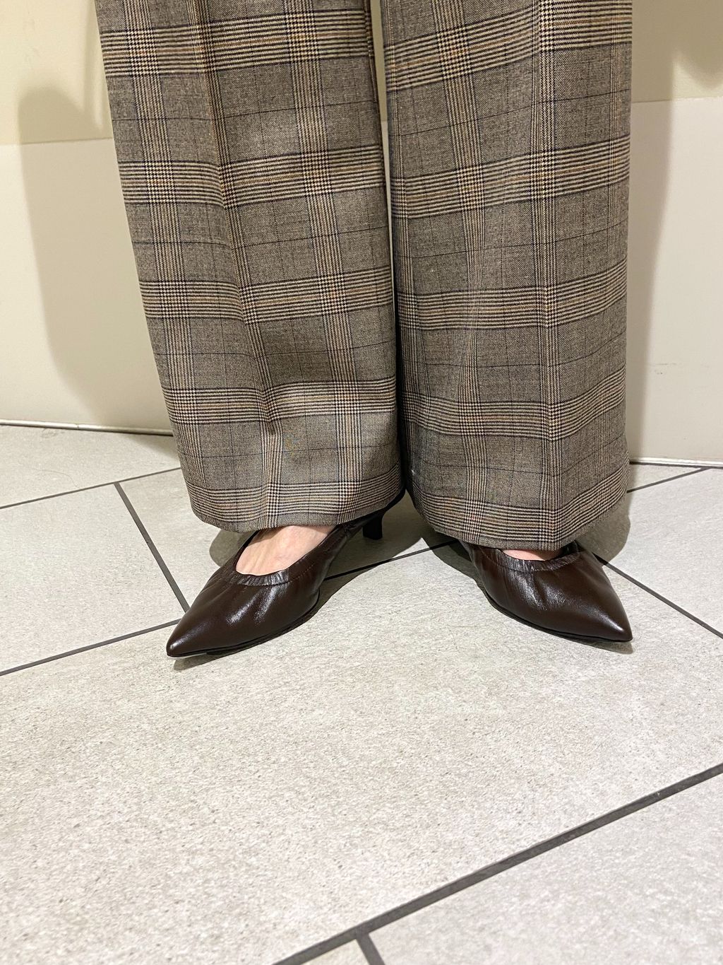 セットアップ可》ウールブレンドグレンチェックジャケットの