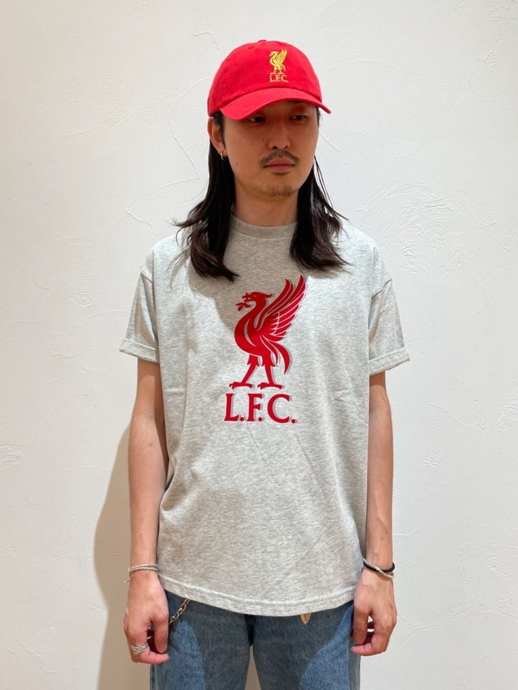 リバプールFC ヴィンテージシャツ　オフィシャル Liverpool FC / リバプール FC】VINTAGE FLOCKING PRINT Tシャツの