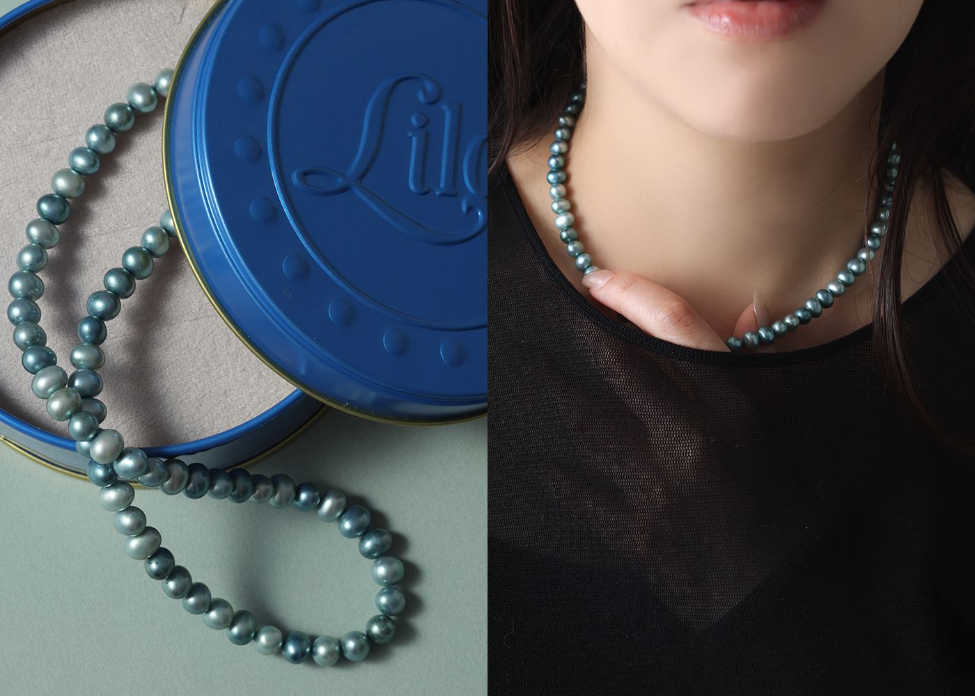 Lilas インディゴパール　ネックレス 缶付き　spick&span Lilas】＼NEW／新作パールジュエリー発売！｜Lilas｜ブログ｜BAYCREW'S