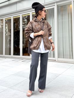 SEMI-FLARED PANTSのコーディネートスナップ（PR Sasaki）｜L