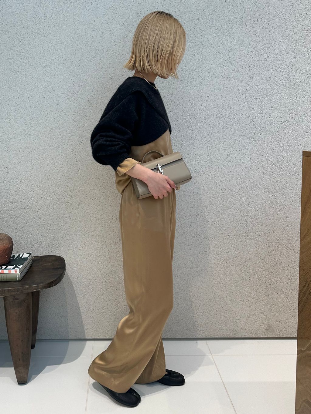 ENRICA / エンリカ SLEEVE CAPE ニットのコーディネートスナップ（nana