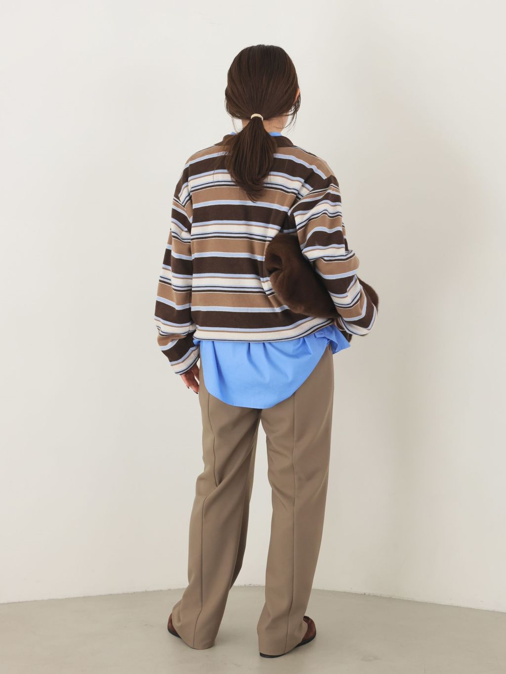 追加》LOUNA SLOBE別注 ニットポロのコーディネートスナップ（ayumi