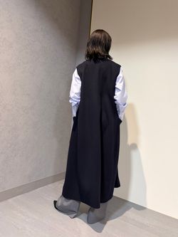 VERMEIL par iena ウールロングコート ゆったり袖 黒 予約》Multi-Way ウールリバーコートのコーディネートスナップ（MAIKO