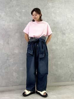 8OZデニムテーパーオールインワンのコーディネートスナップ（M.F