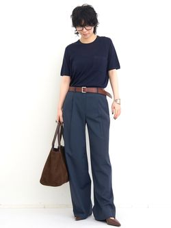 Bottega Veneta 23ss ワイドスラックス ネイビー Bottega Veneta 23ss ワイドスラックス ネイビー Bottega Veneta 23ss