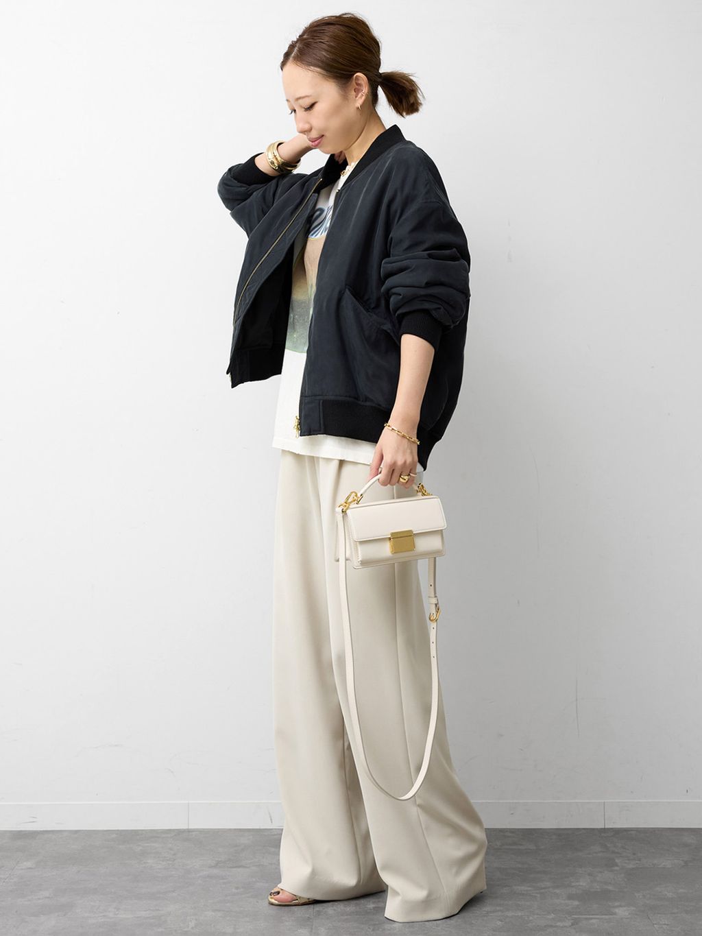 BIO SILK MA1のコーディネートスナップ（MIO）｜Deuxieme Classe