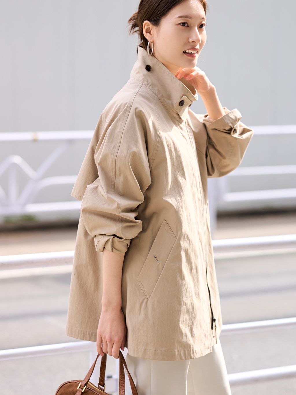 ≪追加≫撥水テントラインコートのコーディネートスナップ（minami