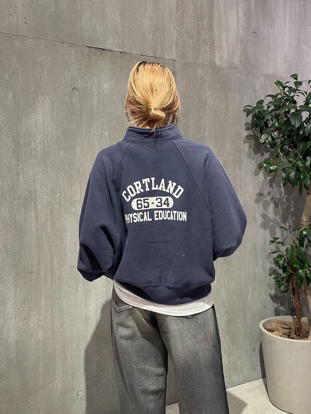 別注【CHAMPION/チャンピオン】for JS ハーフジップスウェットの