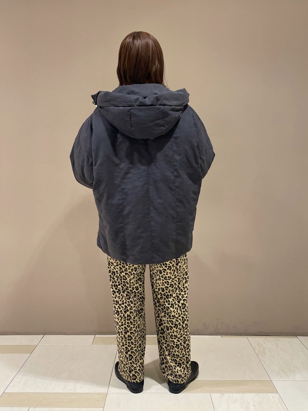 中綿ボリュームフードブルゾンのコーディネートスナップ（Nana