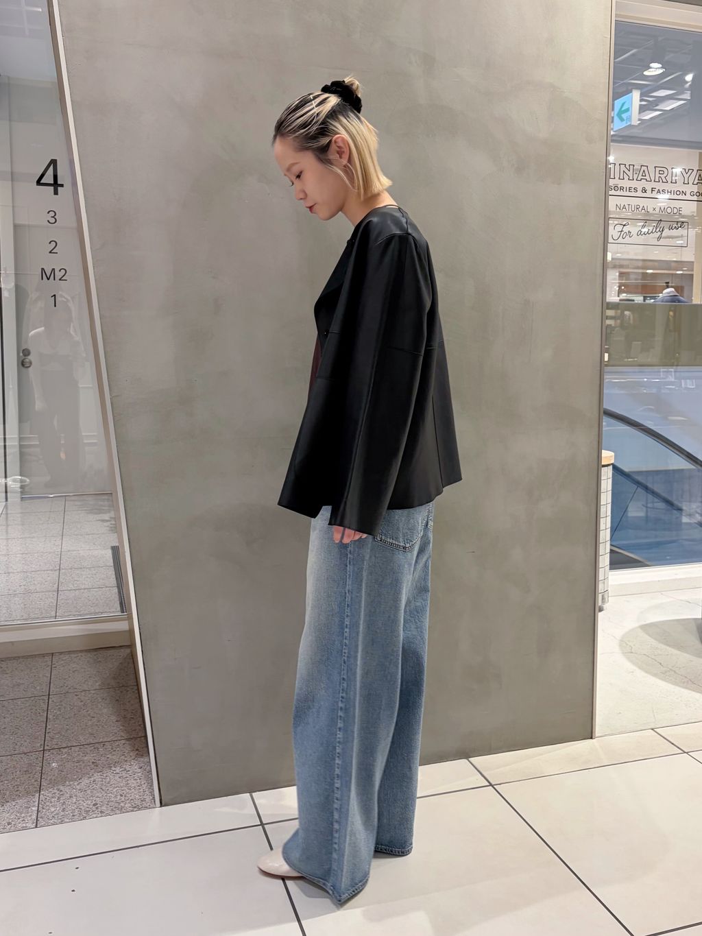 IENA LA BOUCLE R/Lサテンレースコンビキャミソールのコーディネート
