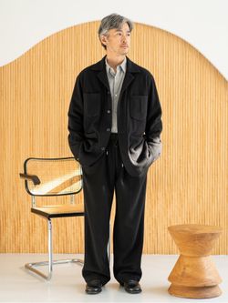 E.WOOL SHAGGY WIDE イージーパンツ（スラックス）｜EDIFICE