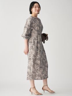 専用✨ヴェルメイユパーイエナ　リネンプリント　ウエストシェイプワンピース大草直子 リネンプリントウエストシェイプワンピース（ワンピース）｜VERMEIL