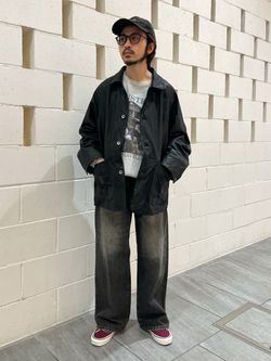 ゴートレザー カバーオールのコーディネートスナップ（ミナミ