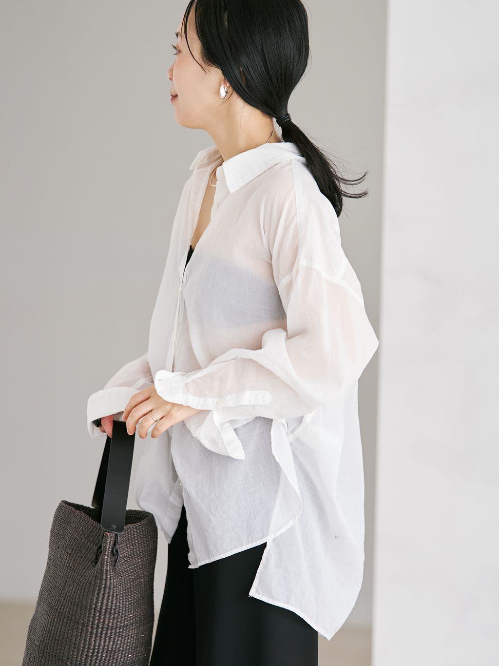 Plage fluffy シャツ 追加予約》fluffy sheer シャツ 2（シャツ／ブラウス）｜Plage