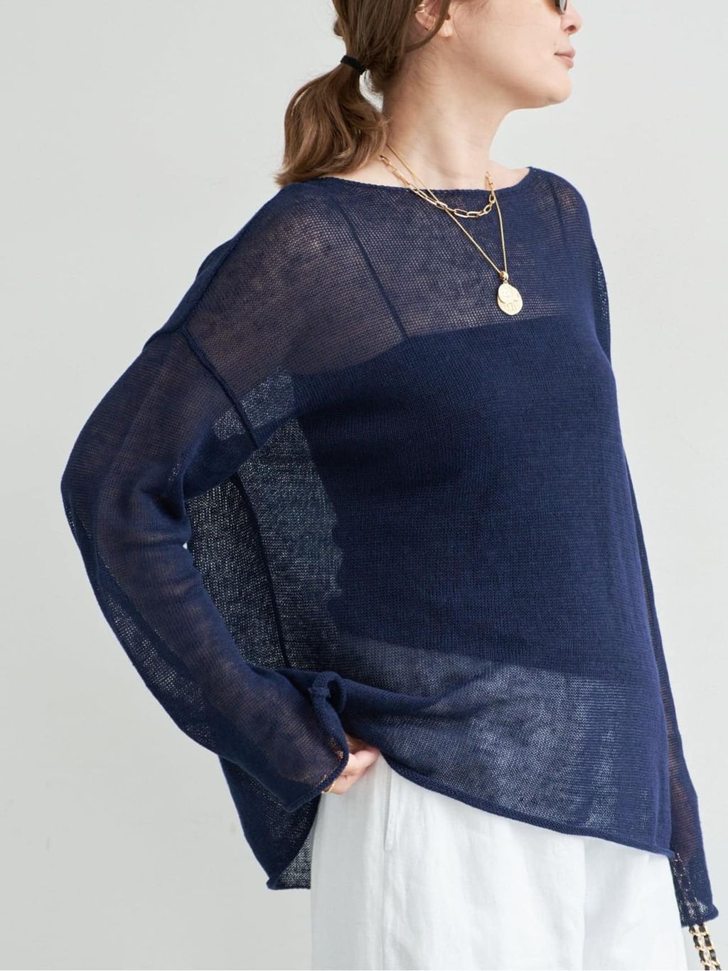 LINO Sheer プルオーバーのコーディネートスナップ（MIZU）｜Deuxieme