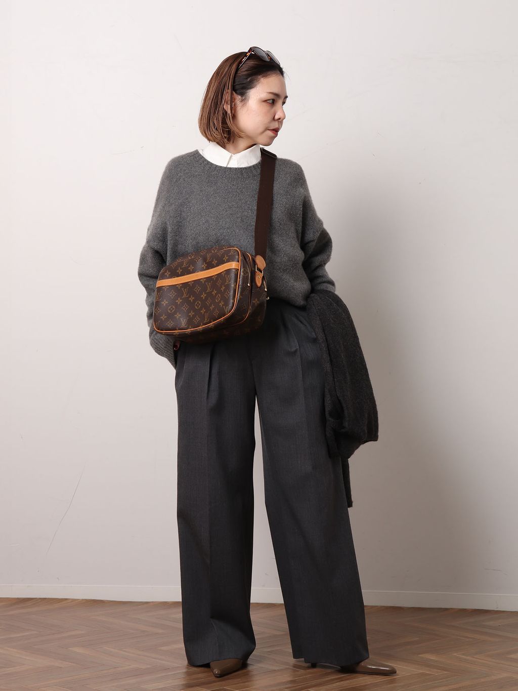 まつりちゃん　ルイヴィトン　リポーター VINTAGE LOUIS VUITTON/ルイ ヴィトン】Reporter pmのコーディネート
