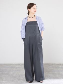 ウォッシャブル スクエアネックサロペットのコーディネートスナップ