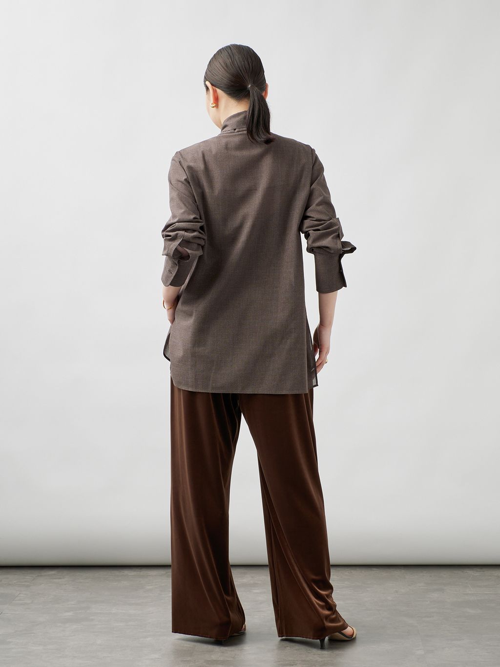 予約》Glen Check ボウブラウスのコーディネートスナップ（VERMEIL