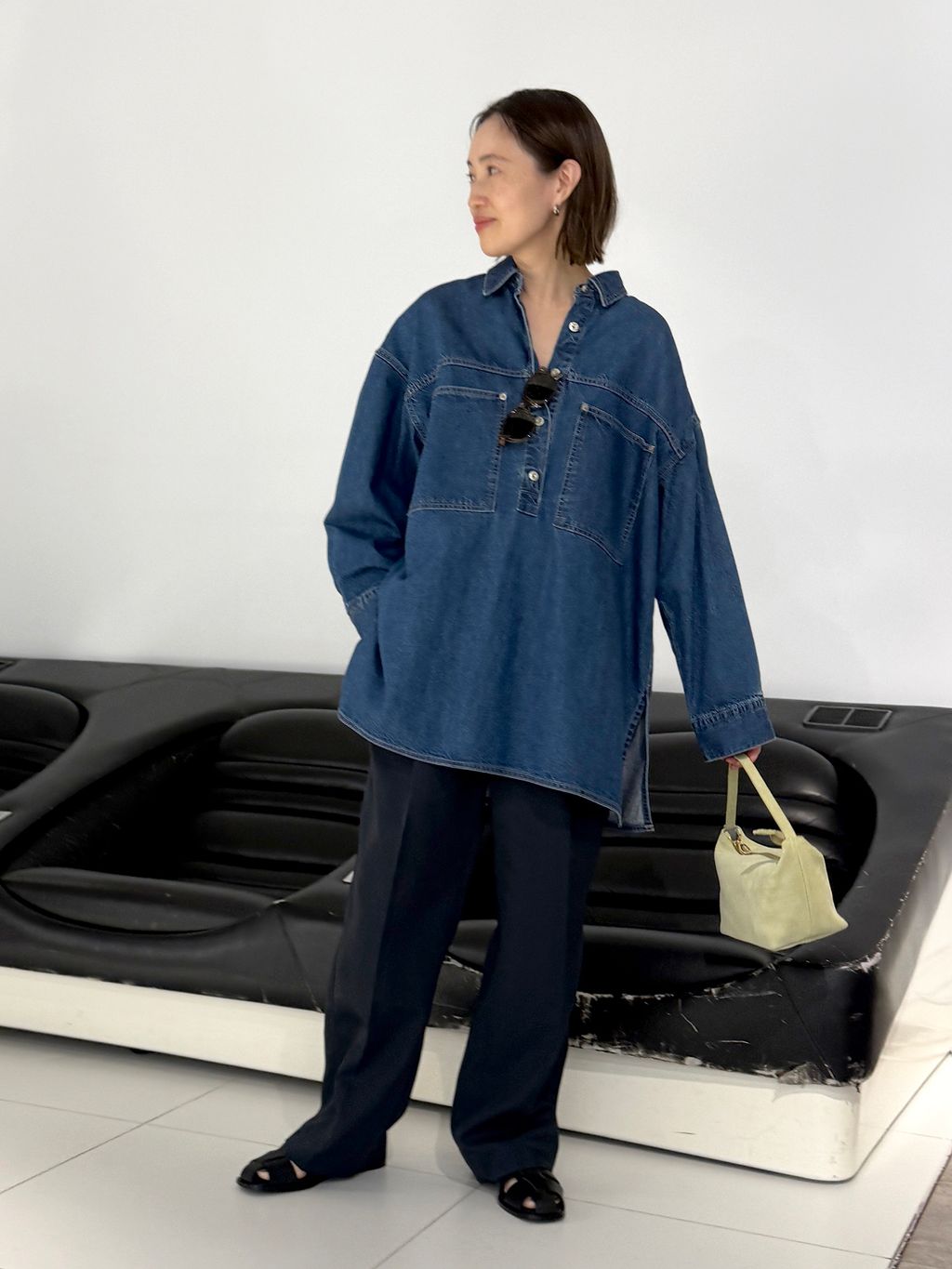 LE DENIM フィールドオーバーチュニックのコーディネートスナップ