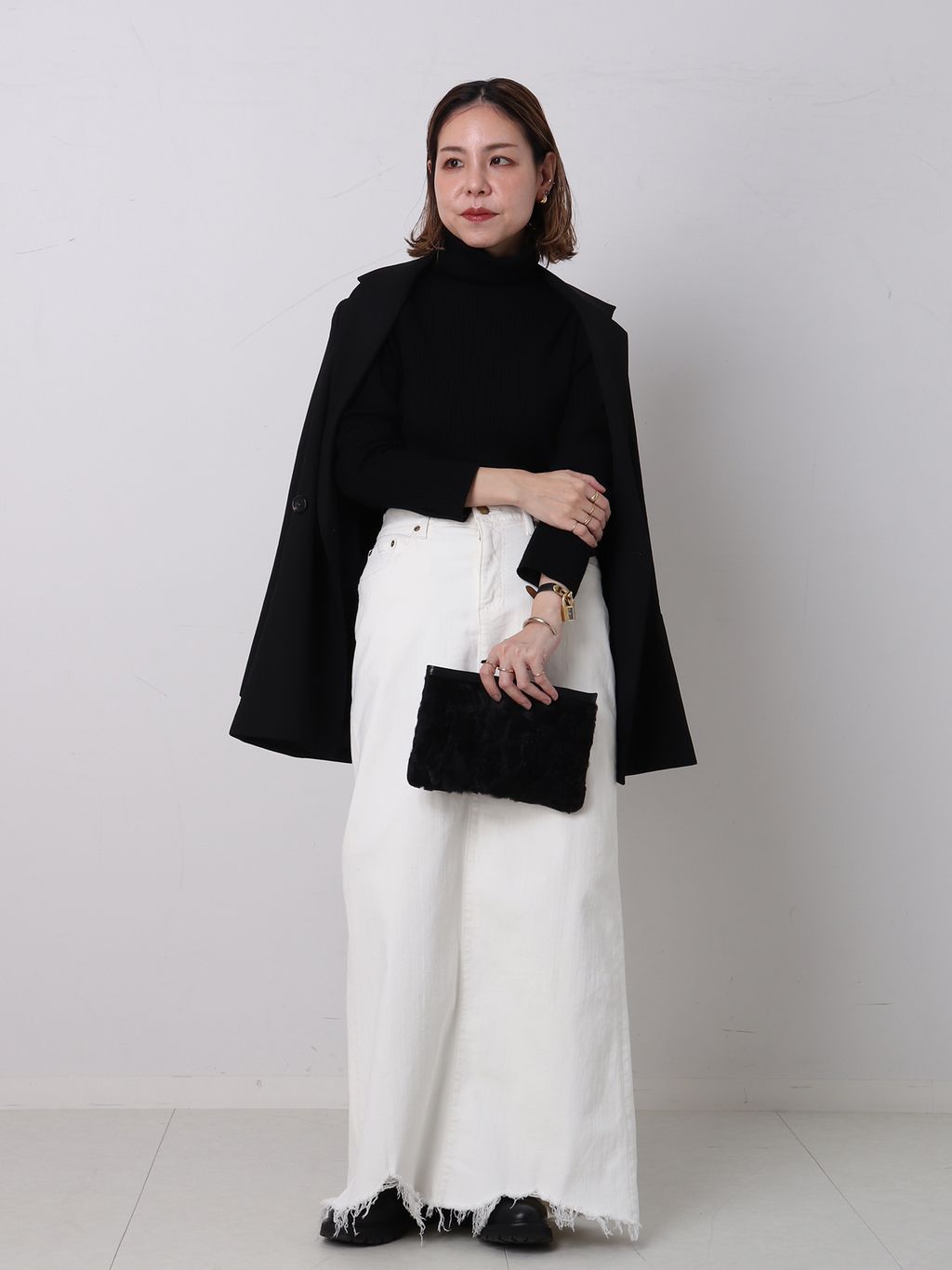 VINTAGE LOEWE/ロエベ】クラッチバッグ furのコーディネートスナップ